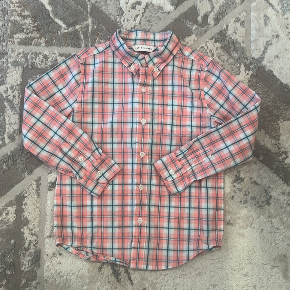 Janie & Jack Boys bundle of 3 button down shirts/ Size 4 - Picture 6 of 11